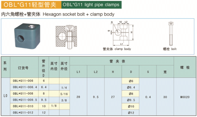 輕型管夾