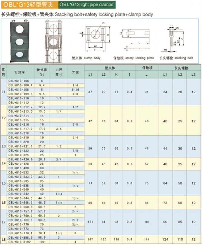 輕型管夾